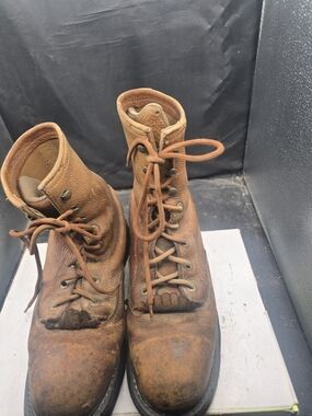Wolverine Tan Brown Lace-Up Work Boots